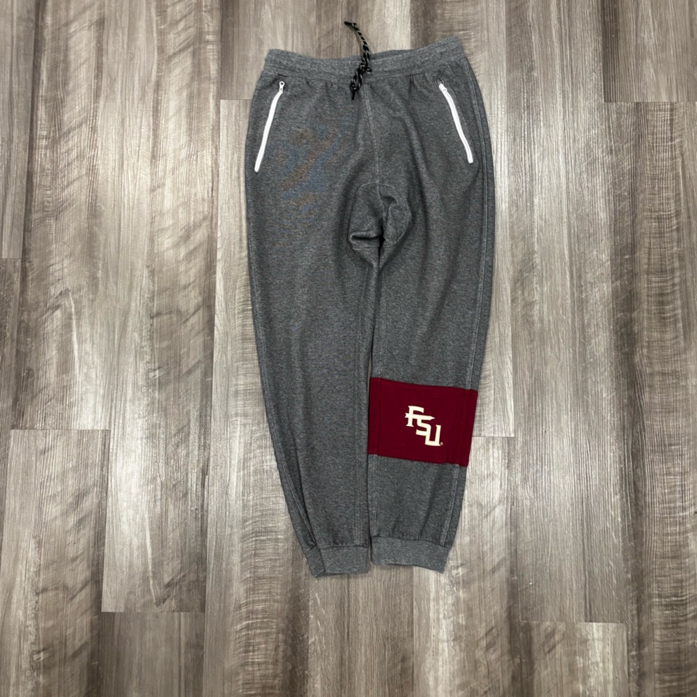 Nike Kids Gray Joggers with Red Detail